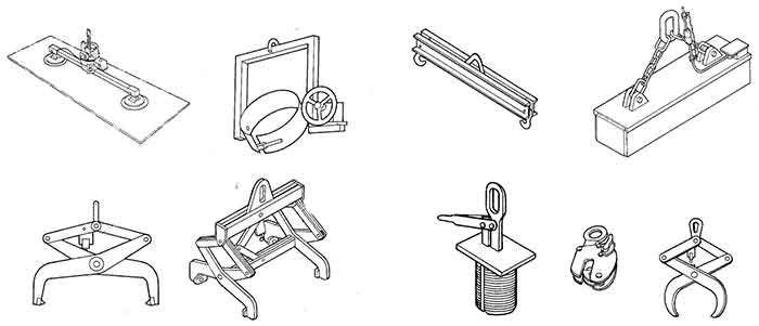 Types of below-the-hook lifting devices