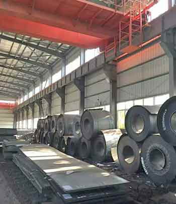 Double girder bridge crane for steel coil handling 