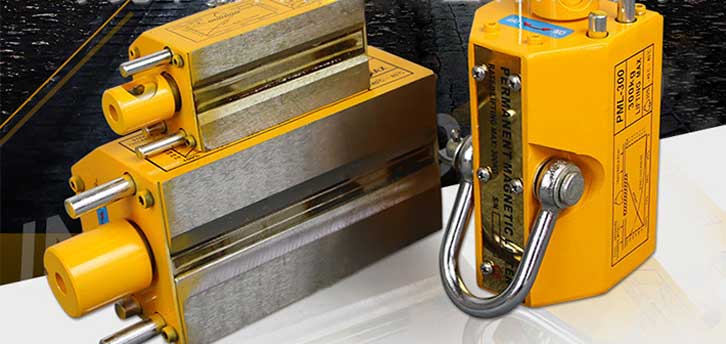 Permanent lifting magnet, easy use handle control on/off - attach or detach round & flat loads with V slot of bottom lifting face. Crane magnet for sale. Permanent lifting magnet, easy use handle control on/off - attach or detach round & flat loads with V slot of bottom lifting face. Crane magnet for sale.