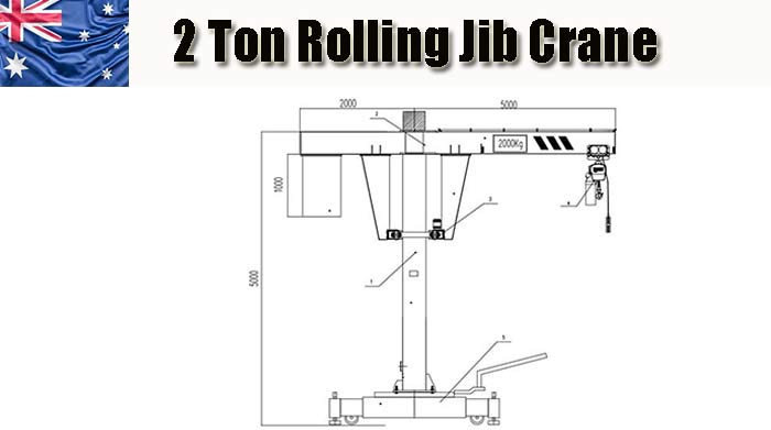 2 Ton Rolling Jib for Sale Australia, Portable & 360 Slewing Jib