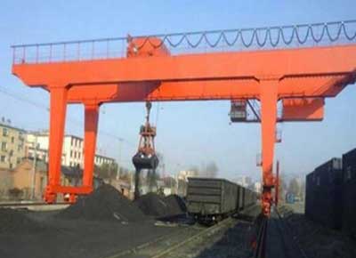 Grab bucket gantry crane for coal handling 