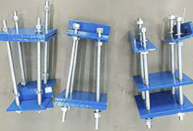 Connection parts of free standing overhead crane Connection parts of free standing overhead crane