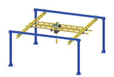 Low headroom floor mounted free standing crane  Low headroom floor mounted free standing crane