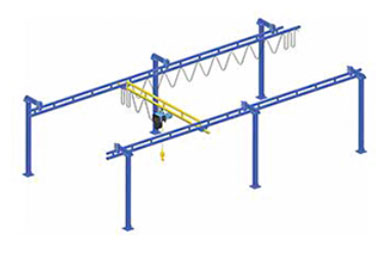 Free standing workstation overhead crane without beam Free standing workstation overhead crane without beam