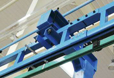 Connections of free standing overhead crane Connections of free standing overhead crane