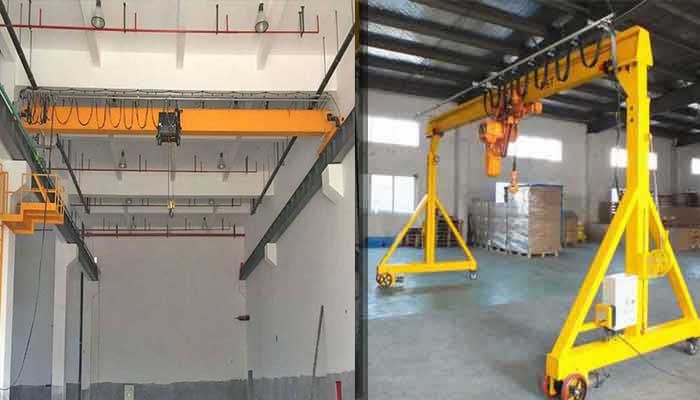 Bridge Crane v.s. Small Gantry Crane