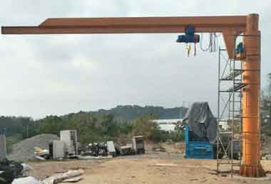Electric wire rope hoist jib for outdoor application  Electric wire rope hoist jib for outdoor application