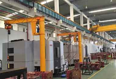 Electric chain hoist jib crane for workcells 