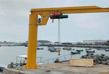 Pillar jib cranes for boat handling  Pillar jib cranes for boat handling