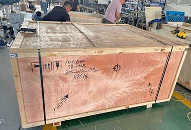 Crane parts and components of 10 ton bridge crane packed for delivery to Bolivia 