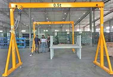 2 ton small gantry crane for sale Chile for steel handling