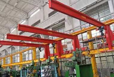 Cantilever wall travelling crane with light weight European style electric chain hoist