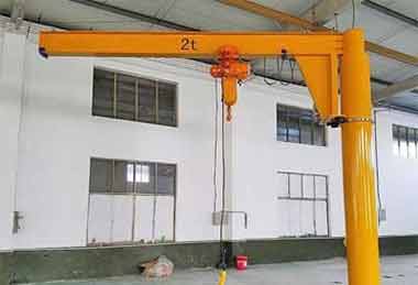 Floor mounted I beam jib crane with chain hoist
