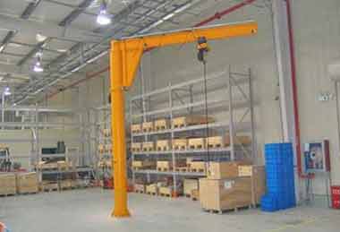 I beam jib crane with floor crane design