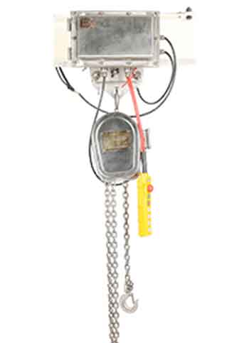 Trolley travelling stainless steel electric chain hoist