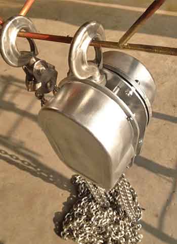 Details of stainless steel electric chain hoists