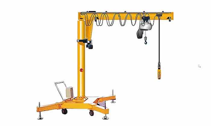 Portable jib crane and movable jib crane up to 2 ton 