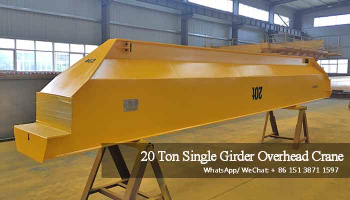 Main girder of 20 ton single girder overhead crane for sale Philippines Main girder of 20 ton single girder overhead crane for sale Philippines