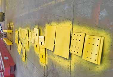 Connection steel plates of 10 ton double girder overhead travelling crane  Connection steel plates of 10 ton double girder overhead travelling crane