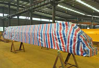 Main girder of single girder overhead crane packed for delivery to Philippines Main girder of single girder overhead crane packed for delivery to Philippines