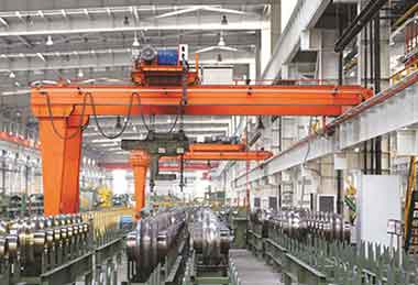 Semi gantry double girder crane