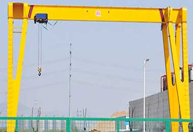A frame single girder gantry crane 