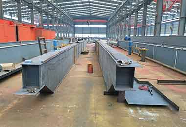 Main girder of 10 ton double girder overhead travelling crane for sale Ethiopia Main girder of 10 ton double girder overhead travelling crane for sale Ethiopia