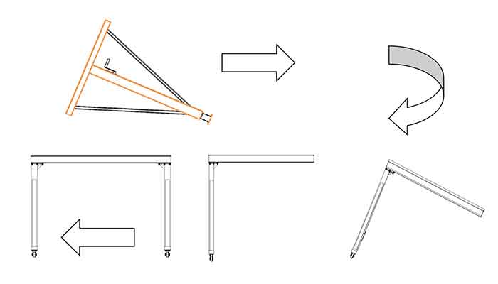 Small portable gantry crane installation proceture drawing