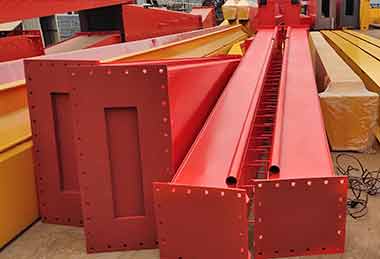 Supporting legs construction of 25 ton double girder gantry crane for precast manufacturing factory Poland