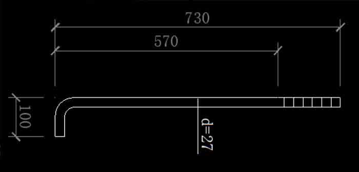Anchor bolts for the column foundation , 82 pieces