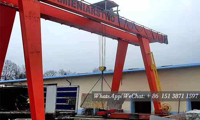 25 Ton Double Girder Gantry Crane for Precast Yard Poland