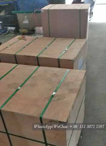 Gantry hoists including 20 ton wire rope hoist and 2 sets of electric chain hoistw packed for delivery to Netherlands