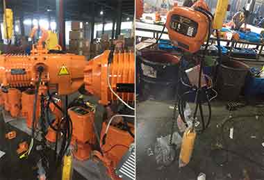 7 sets of electric chain hoist with hook mounted design or manual trolley design for sale Trinidad and Tobago 7 sets of electric chain hoist with hook mounted design or manual trolley design for sale Trinidad and Tobago