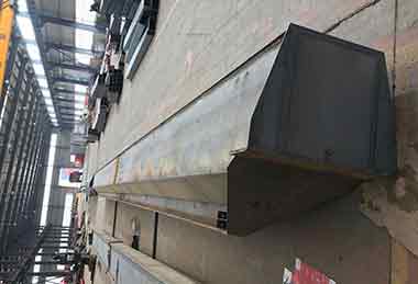 Main girder of 10 ton single girder overhead travelling crane, 19.061 m long Main girder of 10 ton single girder overhead travelling crane, 19.061 m long