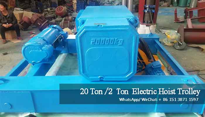 20 ton /2 ton double hoist trolley for sale Vietnam 20 ton /2 ton double hoist trolley for sale Vietnam