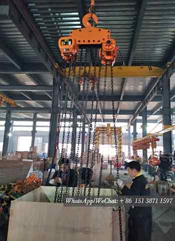 20 ton hook mounted electric chain block packed for delivery to Qatar 20 ton hook mounted electric chain block packed for delivery to Qatar