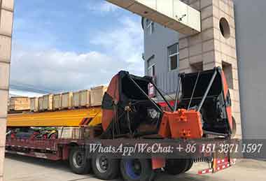 Complete parts and components of 3 ton electric single girder overhead crane packed for delivery to Indonesia Complete parts and components of 3 ton electric single girder overhead crane packed for delivery to Indonesia