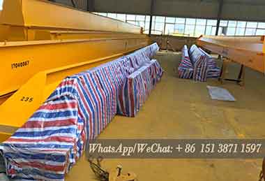 Main girder of 3 ton electric single girder overhead crane with grab bucket for sale Indonesia Main girder of 3 ton electric single girder overhead crane with grab bucket for sale Indonesia