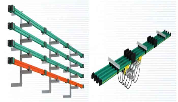 Single conductor slide wire - one type of crane power supply line