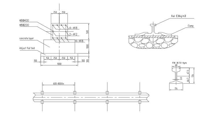 p38 crane rail foundation drawing  p38 crane rail foundation drawing