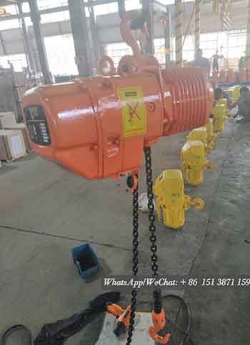 Electric chain hoist for client in USA Electric chain hoist for client in USA