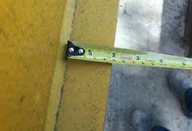 Main girder dimensions of the 16 ton electric overhead travelling crane