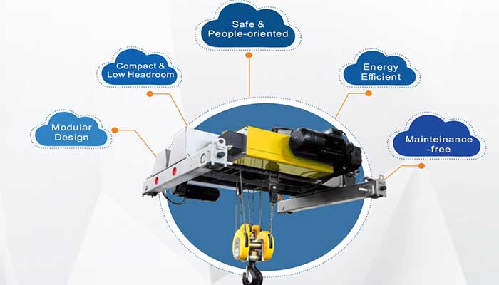 Advantages of double girder crane hoist trolley 