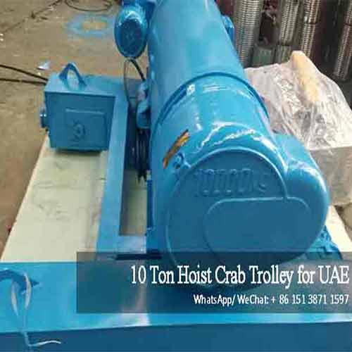 10 Ton Wire Rope Hoist Crab Trolley for Sale UAE for Crab Crane