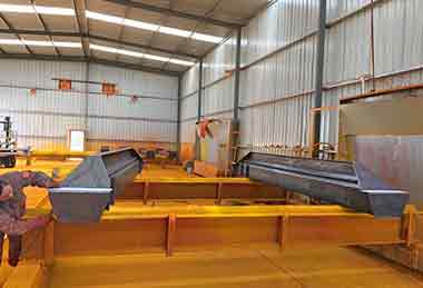 Production of main girder of small overhead crane for sale Australia