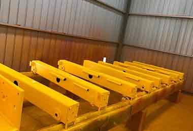 End carriages of 2 ton single girder small overhead travelling crane for sale Australia