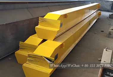 3 sets of main girder painted picture for 5 ton and 6 ton electric single girder eot crane Australia project 3 sets of main girder painted picture for 5 ton and 6 ton electric single girder eot crane Australia project