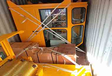 Parts and components delivery into container to ensure safety  Parts and components delivery into container to ensure safety