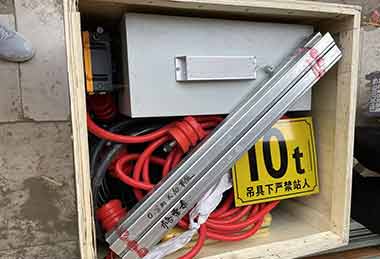 10 ton European style single girder overhead crane parts and components packed for delivery to Angola 10 ton European style single girder overhead crane parts and components packed for delivery to Angola
