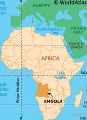 Angola location map  Angola location map
